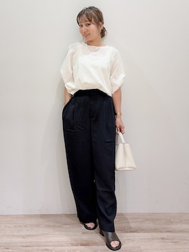 「OPAQUE.CLIP（オペークドットクリップ）のアイテム」を使った、RISAYANさん（レディース・157cm）の夏コーディネート