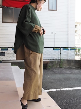 「note et silence （ノートエシロンス）のアイテム（パンツ）」を使った、clever elephantさん（レディース・153cm）の秋コーディネート