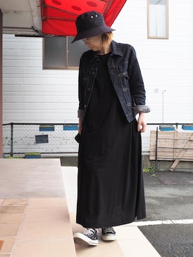 「OMNIGOD（オムニゴッド）のアイテム（ジャケット/アウター）」を使った、clever elephantさん（レディース・155cm）の春コーディネート