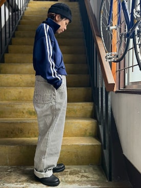 「アイテム（オールインワン・サロペット）」を使った、clever elephantさん（レディース・154cm）の秋コーディネート