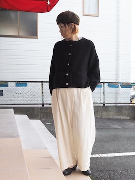 「note et silence （ノートエシロンス）のアイテム（パンツ）」を使った、clever elephantさん（レディース・153cm）の冬コーディネート