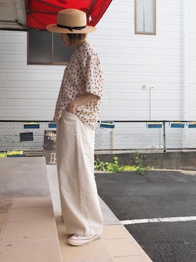 「PAR ICI（パーリッシィ）のアイテム（シャツ/ブラウス）」を使った、clever elephantさん（レディース・155cm）の春コーディネート