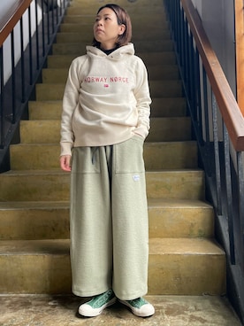 「ウールパンツ」｜clever elephantさん（レディース・154cm）の冬コーディネート