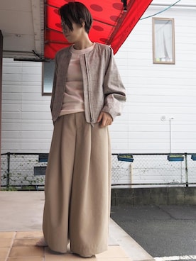 「yuni（ユニ　）のアイテム（ジャケット/アウター）」を使った、clever elephantさん（レディース・154cm）の秋コーディネート