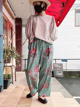 cardo fabrica アフリカンバティックテーパードイージーパンツ cardo fabrica アフリカンバティックテーパードイージーパンツ
