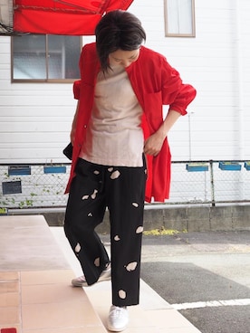 「ドットパンツ」｜clever elephantさん（レディース・155cm）の夏コーディネート