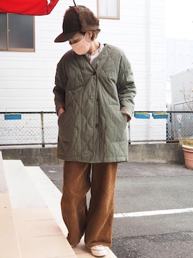 「note et silence （ノートエシロンス）のアイテム（ブルゾン）」を使った、clever elephantさん（レディース・153cm）の秋コーディネート