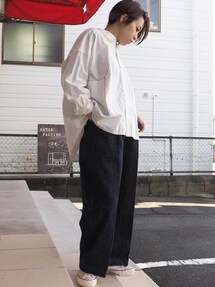 美品　アトリエドゥサボン　パチパチカラフルデニム　スラックスみたいなパンツ　F 美品 アトリエドゥサボン パチパチカラフルデニム スラックス