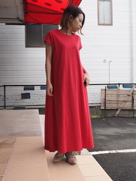 「リラックスパンツ」｜「アイテム（ワンピース/ドレス）」を使った、clever elephantさん（レディース・155cm）の春コーディネート