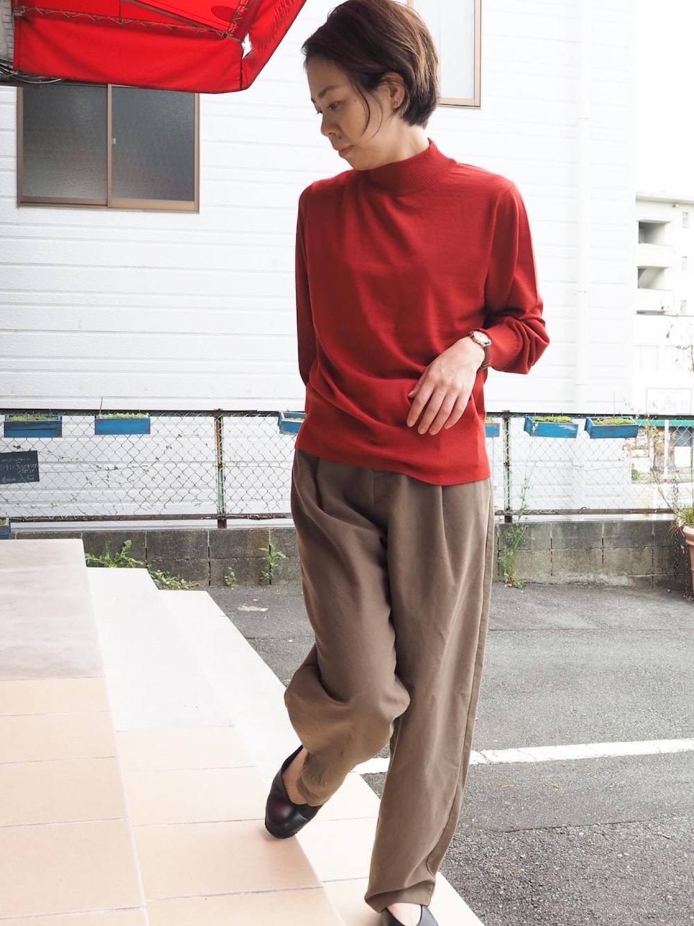 yuni（ユニ ）の「ライトモールスキン ハイウエストパンツ