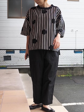 「prit（プリット）のアイテム（パンツ）」を使った、clever elephantさん（レディース・155cm）の冬コーディネート