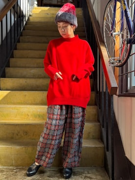 「タータンチェック」｜clever elephantさん（レディース・154cm）の秋コーディネート