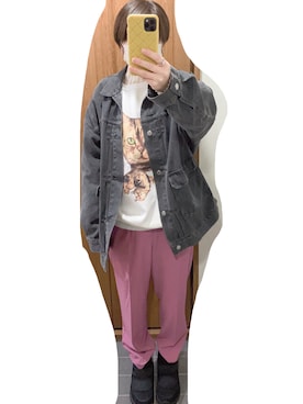 「Ungrid（アングリッド）のアイテム（スラックス）」を使った、mecaさん（レディース・162cm）の冬コーディネート