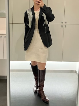 「アイテム（ワンピース/ドレス）」を使った、りほさん（レディース・158cm）の秋コーディネート