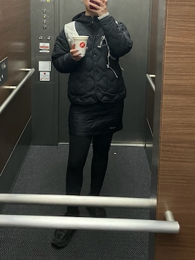 「アイテム（ジャージ）」を使った、りほさん（レディース・158cm）の冬コーディネート