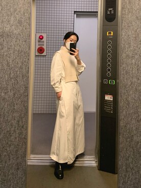 シャツワンピースを使った「タートルネックニット」の人気ファッション ...