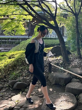 「mont-bell（モンベル）のアイテム」を使った、りほさん（レディース・158cm）の春コーディネート