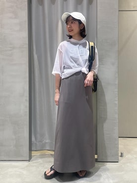 「アイテム（キャップ）」を使った、TENDOさん（レディース・153cm・20代）の春コーディネート