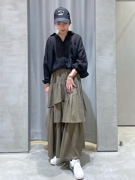 「アイテム（キャップ）」を使った、TENDOさん（レディース・153cm・20代）の秋コーディネート