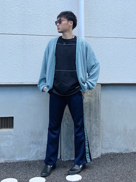 「RAGEBLUE（レイジブルー）のアイテム（カーディガン/ボレロ）」を使った、ちむさん（メンズ・175cm）の秋コーディネート