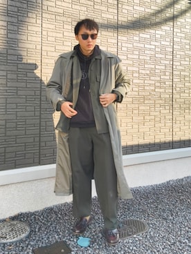 「アイテム（セットアップ）」を使った、ちむさん（メンズ・175cm）の秋コーディネート