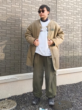 「アイテム（モッズコート）」を使った、ちむさん（メンズ・175cm）の冬コーディネート