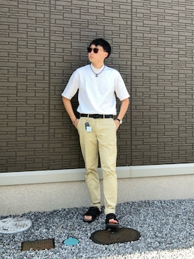 「tk.TAKEO KIKUCHI（ティーケータケオキクチ）のアイテム（ブレスレット）」を使った、ちむさん（メンズ・175cm）の夏コーディネート