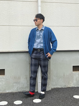 「no brand（ノーブランド）のアイテム（その他シューズ）」を使った、ちむさん（メンズ・175cm）の秋コーディネート