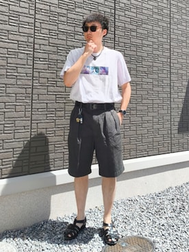 「アイテム（腕時計、ブルー系）」を使った、ちむさん（メンズ・175cm）の夏コーディネート