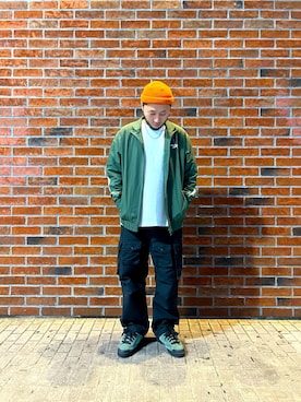 「Reebok（リーボック）のアイテム（ナイロンジャケット）」を使った、ryotaさん（メンズ・171cm）の冬コーディネート