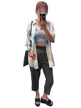 「骨格ストレート」｜「アイテム（サンダル）」を使った、putinchanさん（レディース・153cm・20代）の夏コーディネート