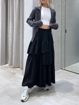 「ニットコーデ」｜「NIKE（ナイキ）のアイテム」を使った、Honamiさん（レディース・157cm）の秋コーディネート