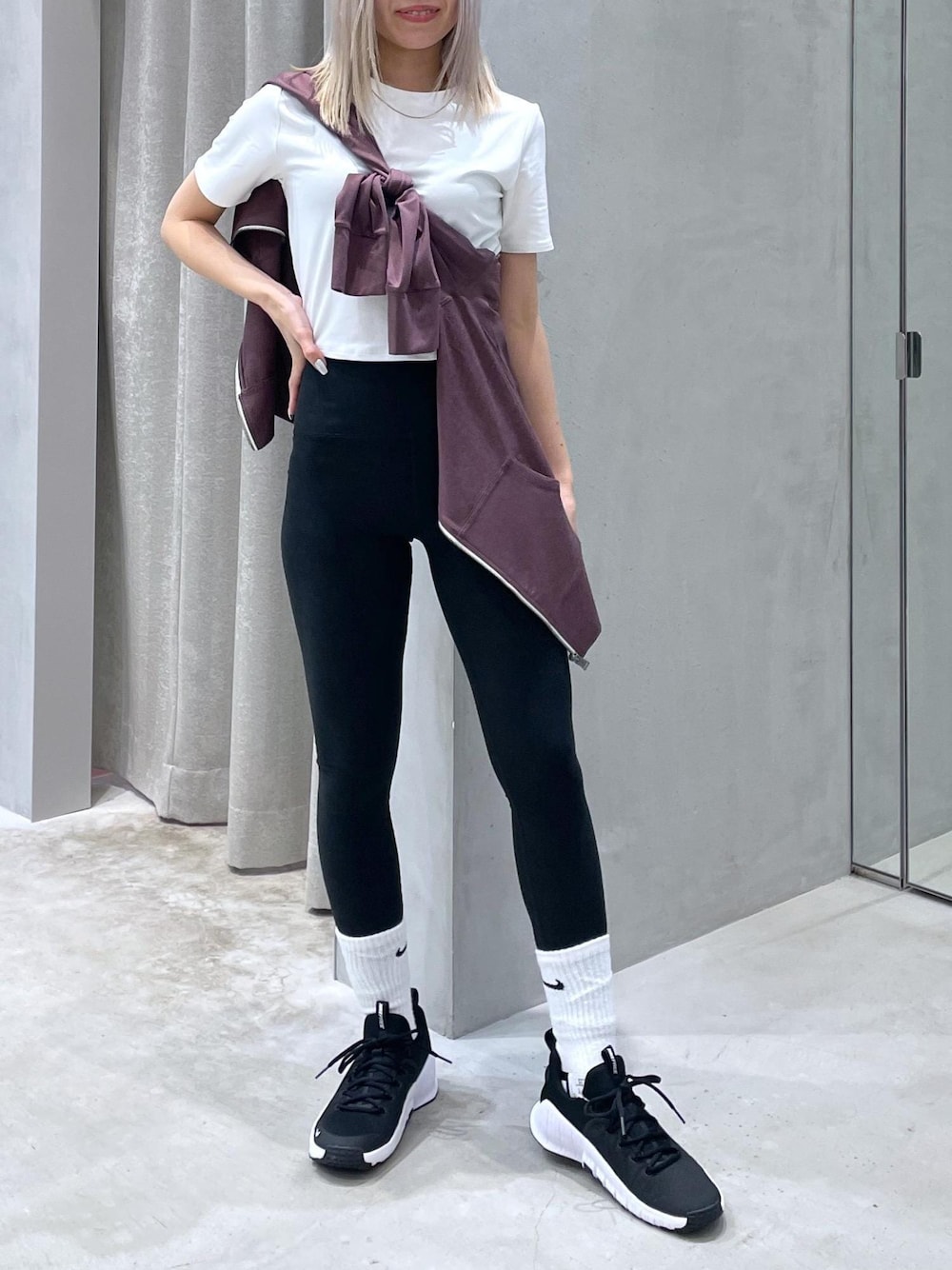 【未使用】Tシャツスパッツ セットコーデ レギンス/スパッツを使った「ジム・トレーニングコーデ」の人気