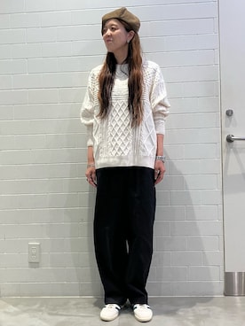 「タバコ」｜「アイテム（スウェット）」を使った、YNさん（レディース・172cm）の秋コーディネート