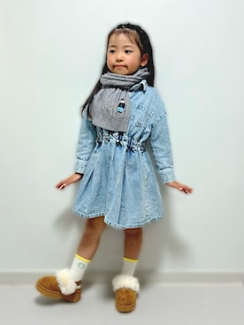 「アイテム（ワンピース/ドレス）」を使った、KANAさん（キッズ・110cm）の秋コーディネート