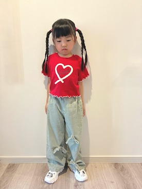 「アイテム（パンツ）」を使った、KANAさん（キッズ・110cm）の秋コーディネート
