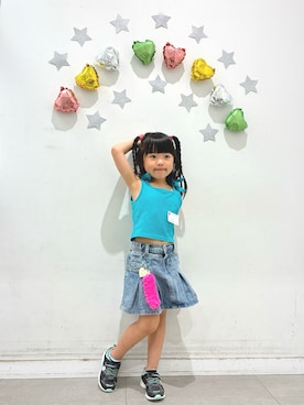 「アイテム（キャミソール）」を使った、KANADEさん（レディース・110cm）の夏コーディネート