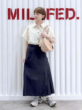 「MILKFED.（ミルクフェド）のアイテム」を使った、ゆうかさん（レディース・148cm）の夏コーディネート