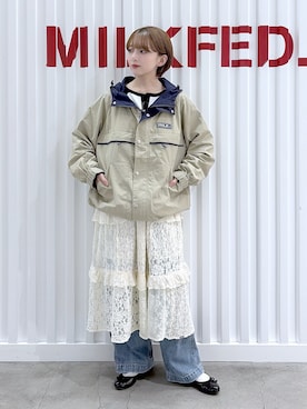 「MILKFED.（ミルクフェド）のアイテム」を使った、ゆうかさん（レディース・148cm）の秋コーディネート