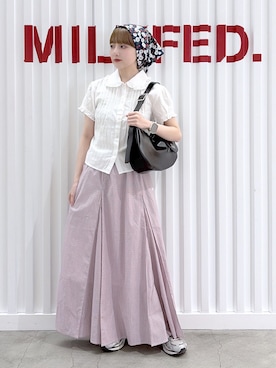 「MILKFED.（ミルクフェド）のアイテム」を使った、ゆうかさん（レディース・148cm）の夏コーディネート