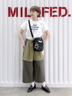 「MILKFED.（ミルクフェド）のアイテム（バッグ）」を使った、ゆうかさん（レディース・148cm）の春コーディネート