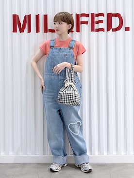 「MILKFED.（ミルクフェド）のアイテム」を使った、ゆうかさん（レディース・148cm）の春コーディネート