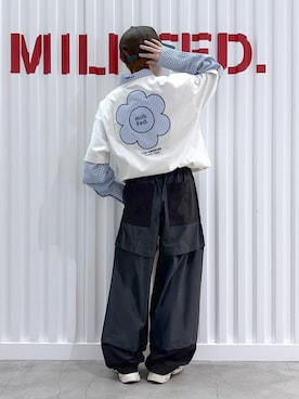 「MILKFED.（ミルクフェド）のアイテム」を使った、ゆうかさん（レディース・148cm）の春コーディネート