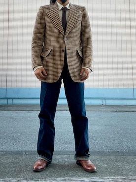 「SUGAR CANE（シュガーケーン）のアイテム（パンツ）」を使った、暇人さん（メンズ・167cm）の秋コーディネート
