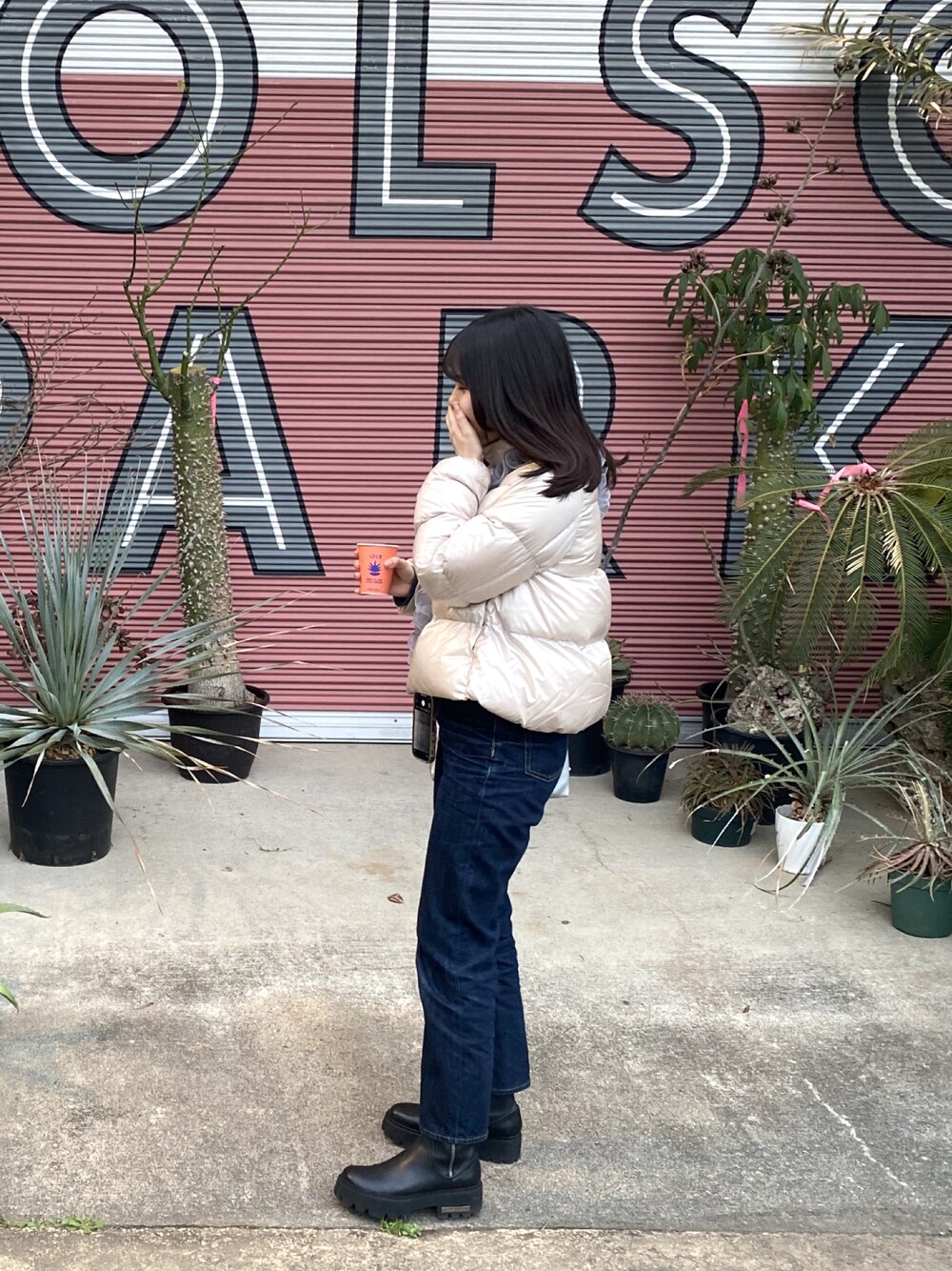 「身軽、デニムパンツ」｜「GUのアイテム（デニムパンツ、ブルー系）」を使った、cccさん（骨格ストレート・レディース・158cm）の秋コーディネートの1枚目の写真