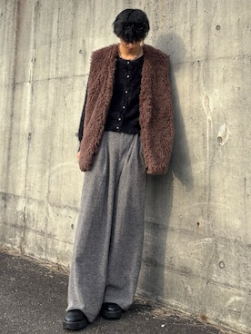 「WYM LIDNM（ウィム バイ リドム）のアイテム（リング）」を使った、はるさん（メンズ・167cm）の冬コーディネート