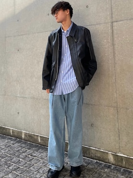 「アイテム（ブルゾン）」を使った、はるさん（メンズ・168cm・20代）の冬コーディネート