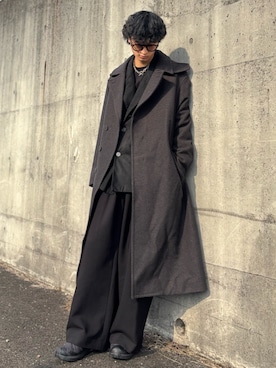 SMOOTH HERRINGBONE MAXI OVER COATを使った人気ファッション