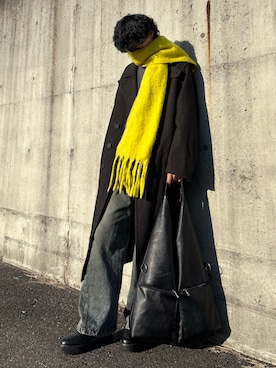 「アイテム（チェスターコート）」を使った、はるさん（メンズ・167cm・20代）の冬コーディネート