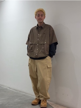 「KEBOZ（ケボズ）のアイテム」を使った、ケイショウさん（メンズ・178cm）の春コーディネート